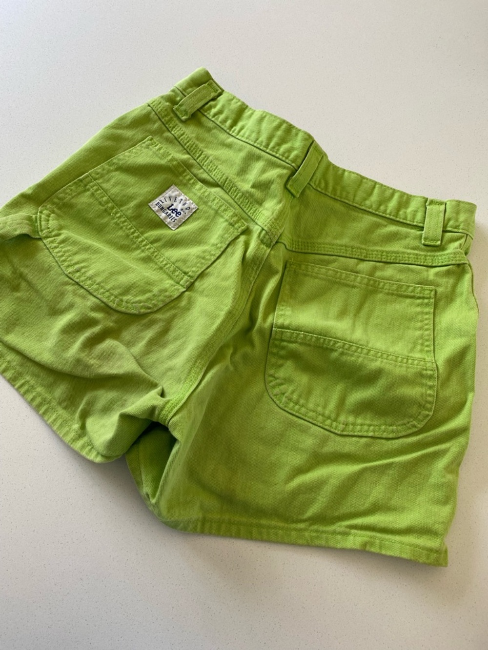 Vintage Lee Lime Green Denim shorts